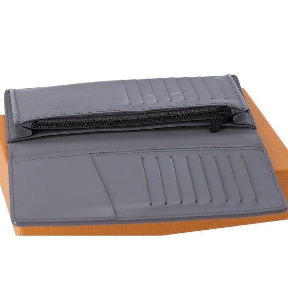 Louis Vuitton Gray Monogram Shadow Portefeuille Brazza M81335 Long Wallet - Picture 6 of 7